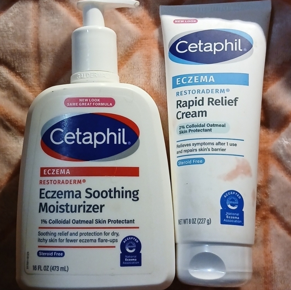 CETAPHIL (2) ECZEMA RESTORADERM SOOTHING MOISTURIZER & RAPID RELIEF CREAM
